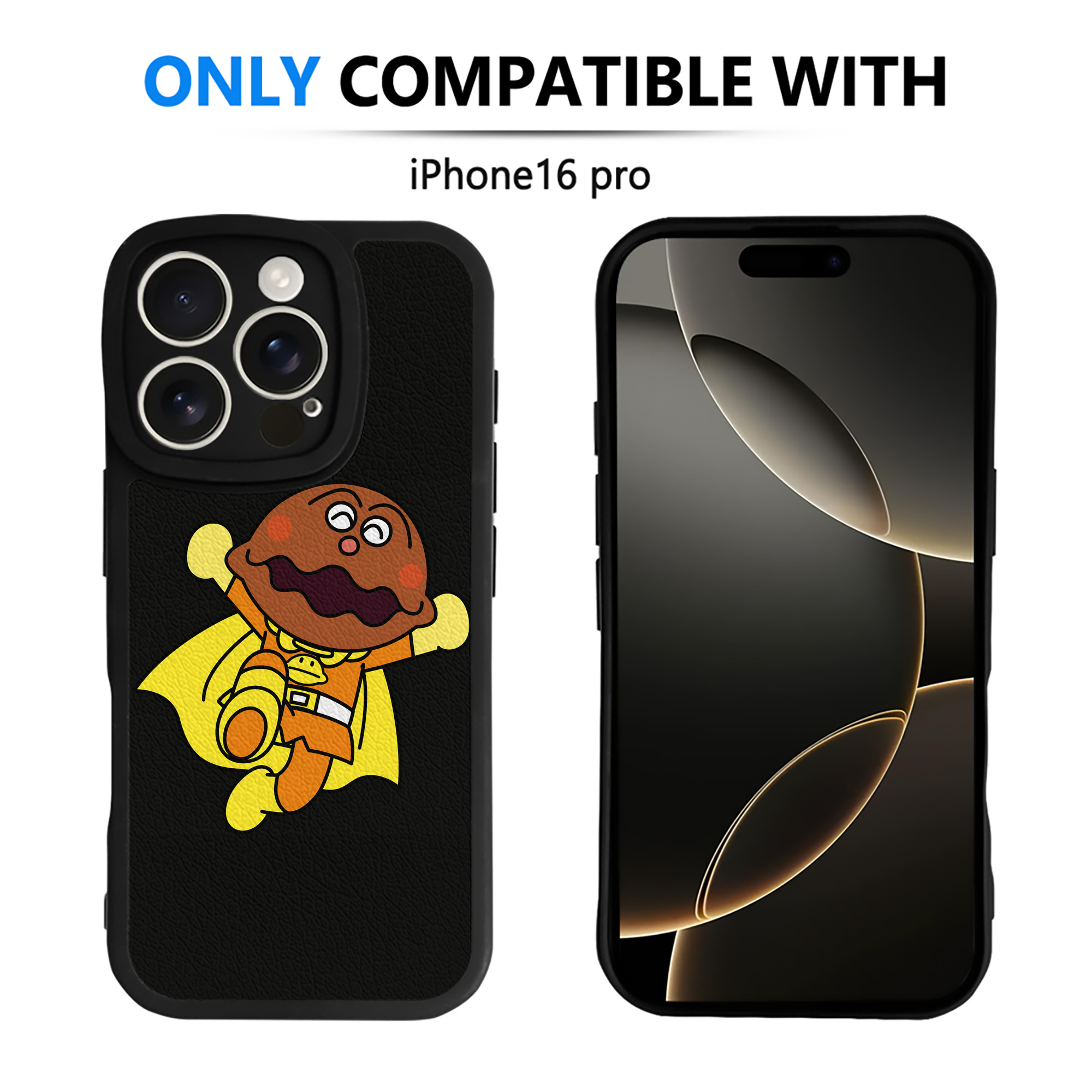 （画像用） アンパンマン Anpanman 【iPhone 16シリーズ対応】シリコンスマホケース（レザー調） 材質：シリコン